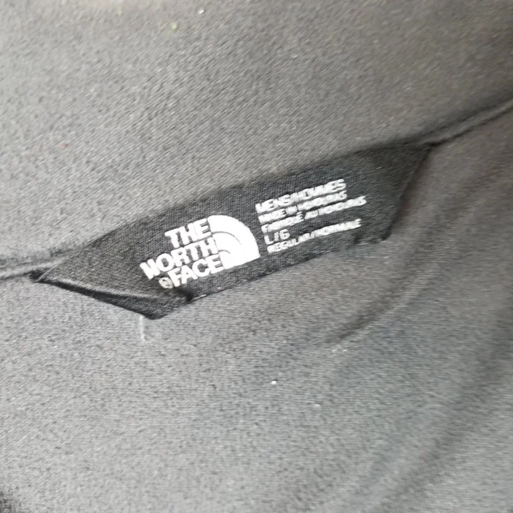 The North Face‎ Mens Sz L Windfall Soft Shell Full Zip Jacket Gray Black